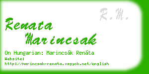 renata marincsak business card