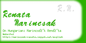 renata marincsak business card